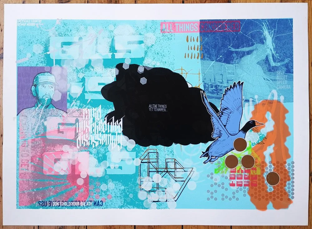 "Debt Free Love" limited edition screenprint by Richard Pendry