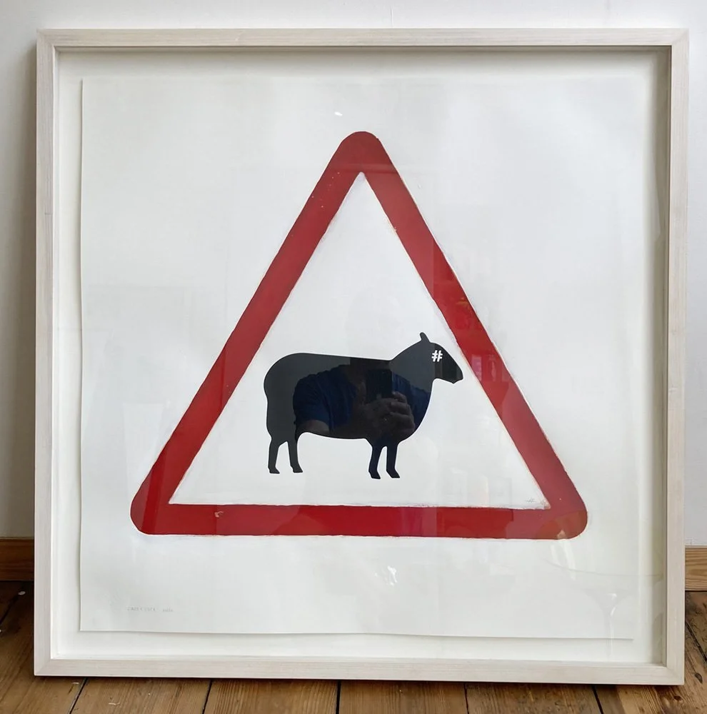 "Fact Check" handfinished screenprint by Heath Kane