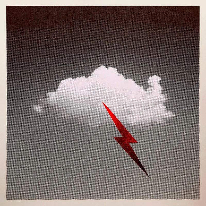 "Little Fucking Cloud (Red Edition)" limited edition screenprint by Donk