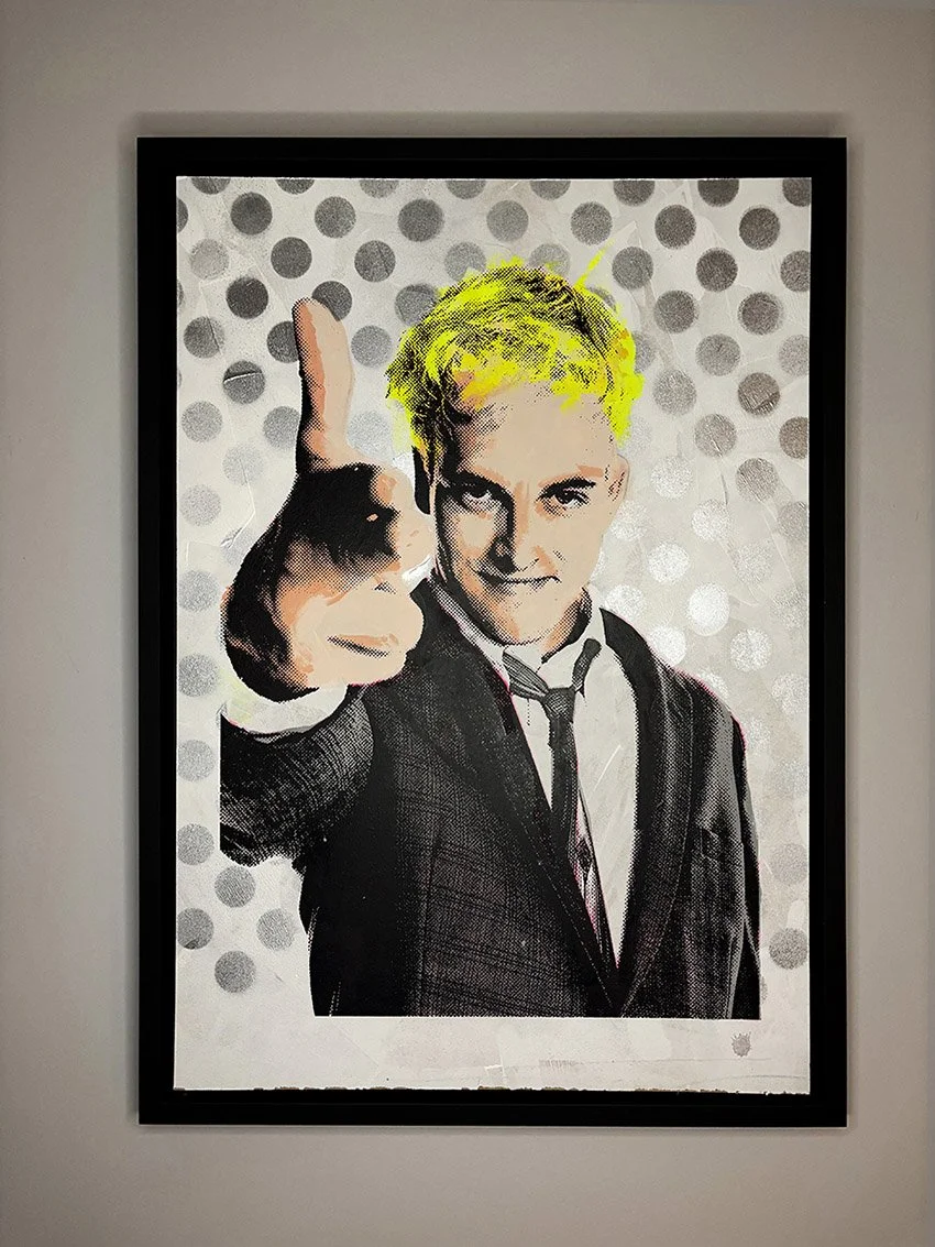 "Sick boy goes pop" Original Trainspotters artwork by Grow up