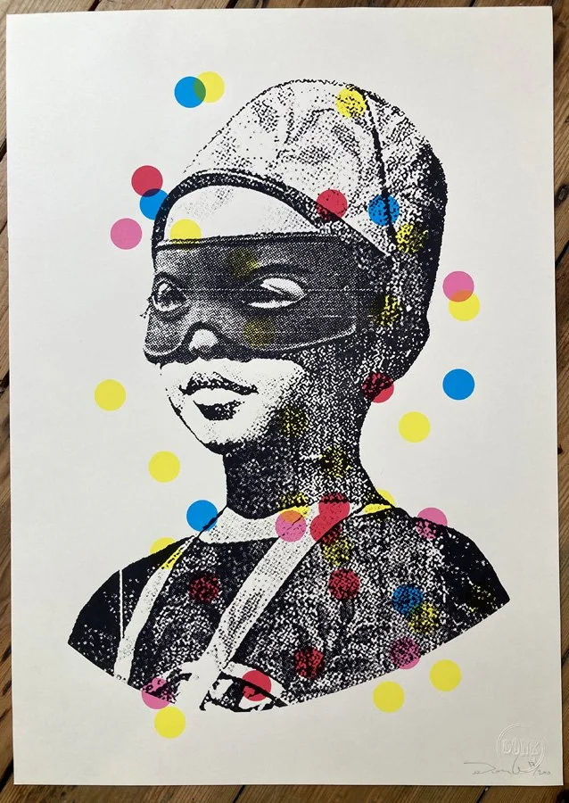 "The Humble Magnificent (Random Dots Edition)" limited edition screenprint by Donk