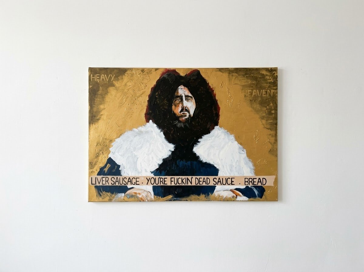 "Liver Sausage [Giant Haystacks]" Original painting by Luke Haines