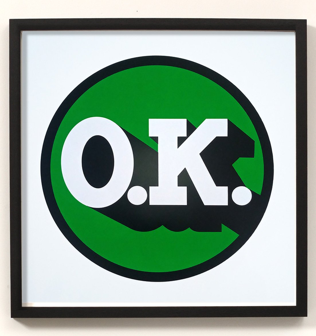 "OK green" limited edition screenprint by Mr Edwards