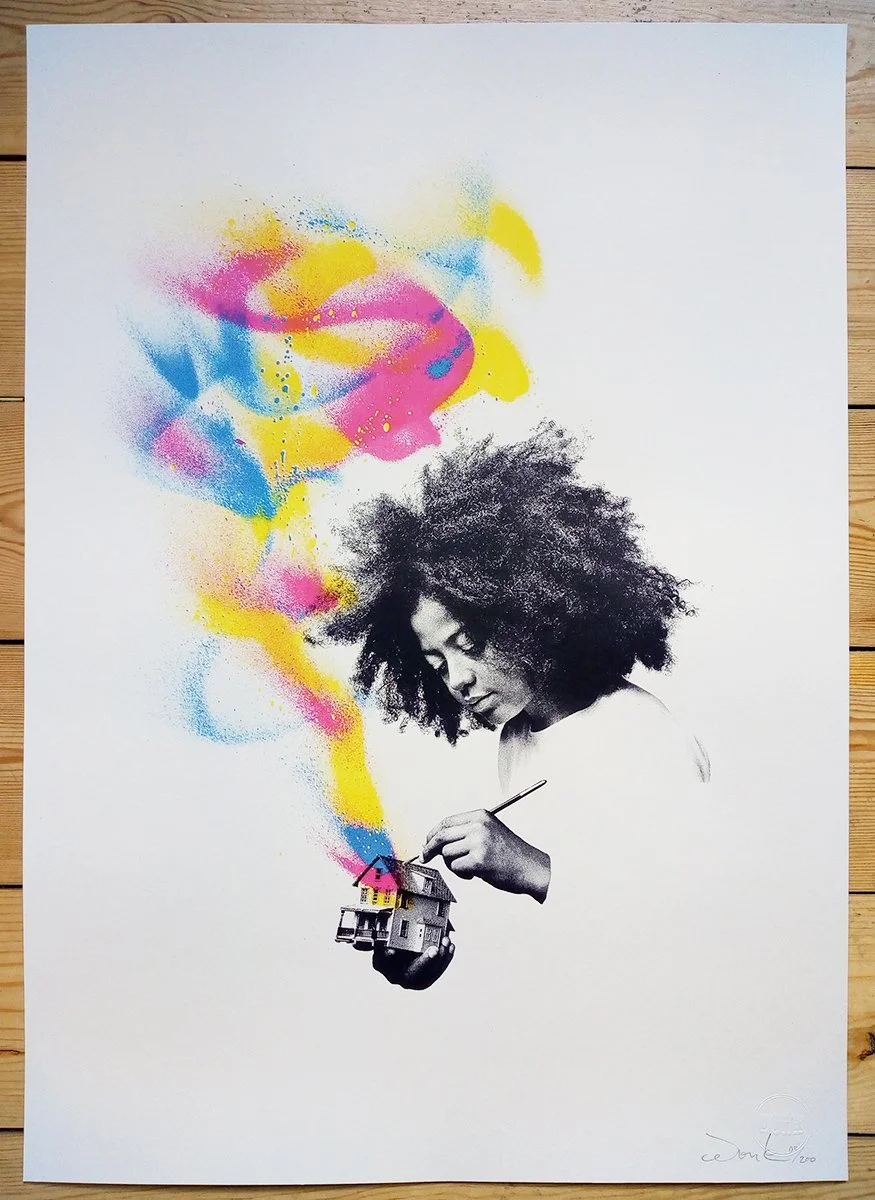 "Homeboy (CMYK)" limited edition screenprint by Donk