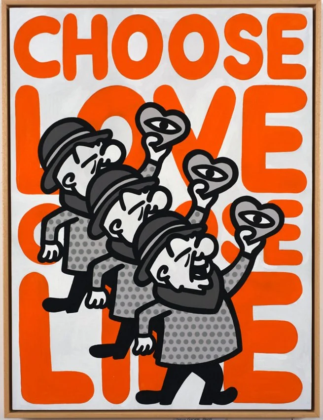 "Choose Love" Original Trainspotters artwork by Mul