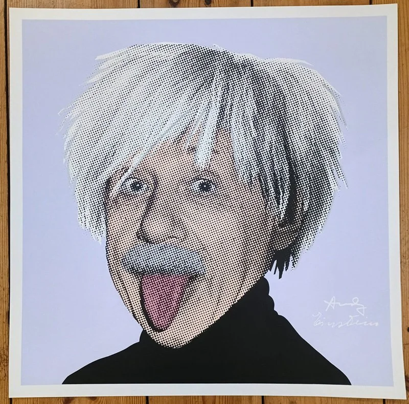 "Andy Einstein" limited edition screenprint by Richard Pendry