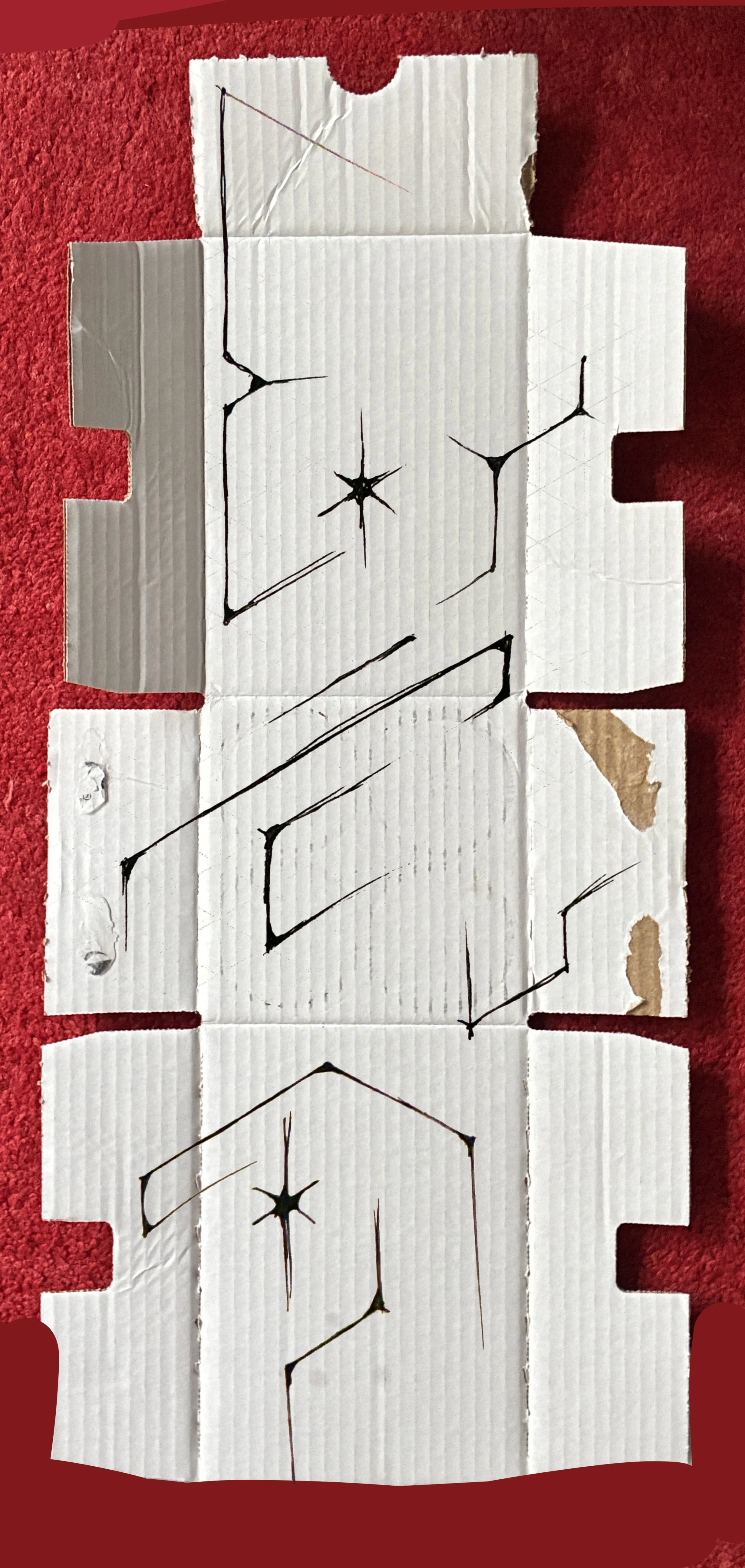 "Reap/Sow" Paint on Cardboard by Stella Jaques