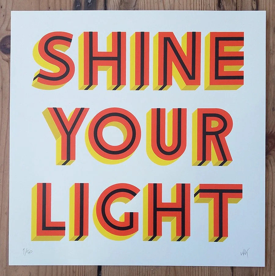 "Illuminated" limited edition screenprint by Neil van der Knutsen