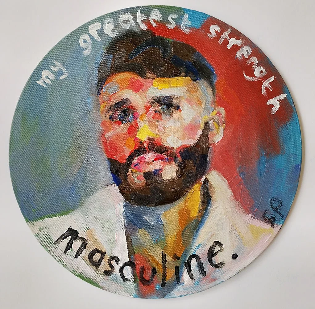 "MASCULINE" An Original Oil on Canvas by Siân Superman