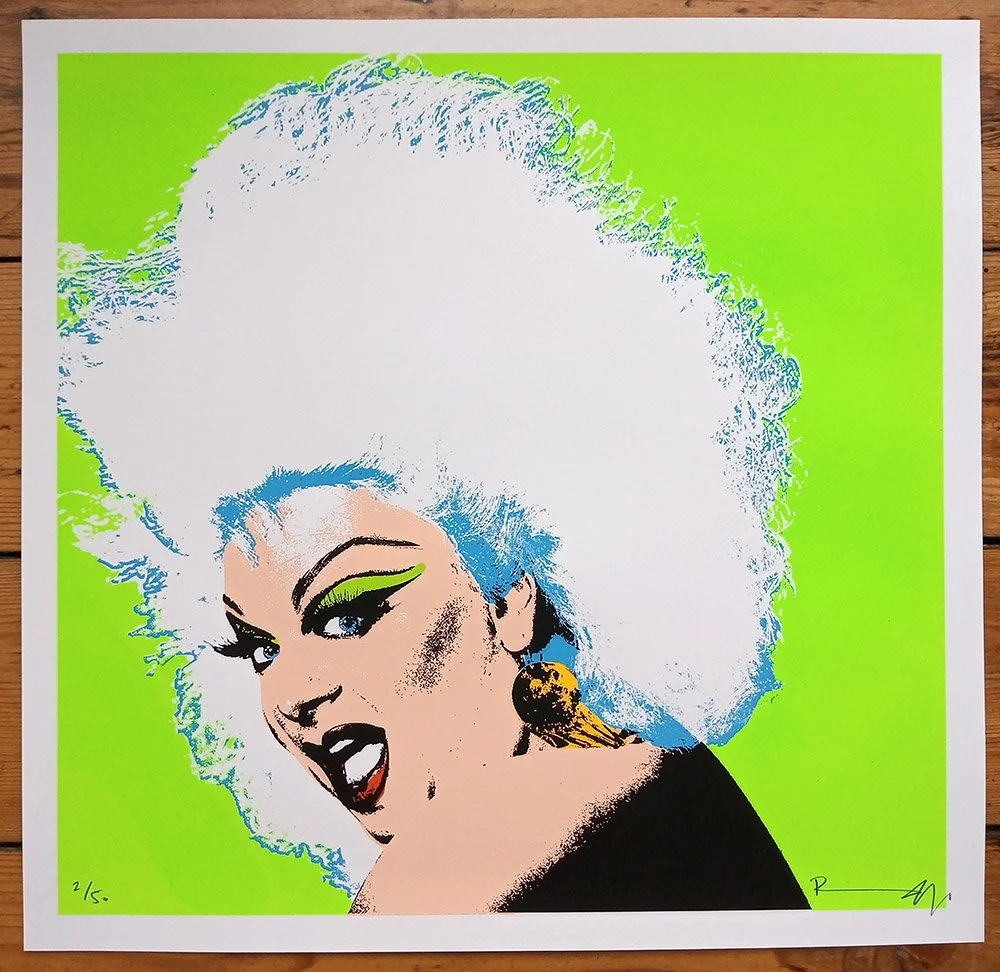 "Divine (green edition)" limited edition screenprint by Richard Pendry