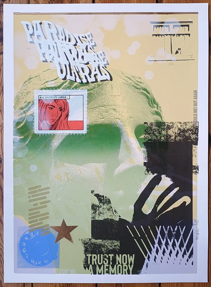 "Paradise Ultras" limited edition screenprint by Richard Pendry