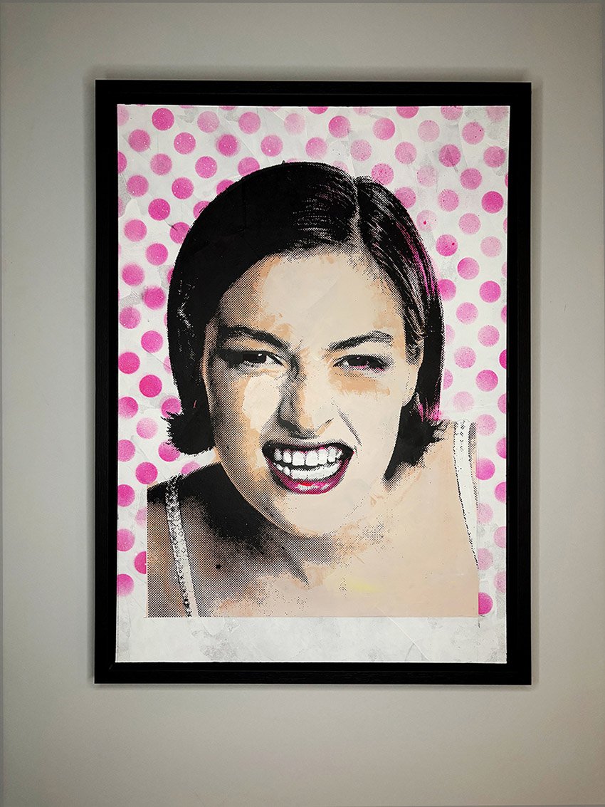 "Diane goes pop" Original Trainspotters artwork by Grow up