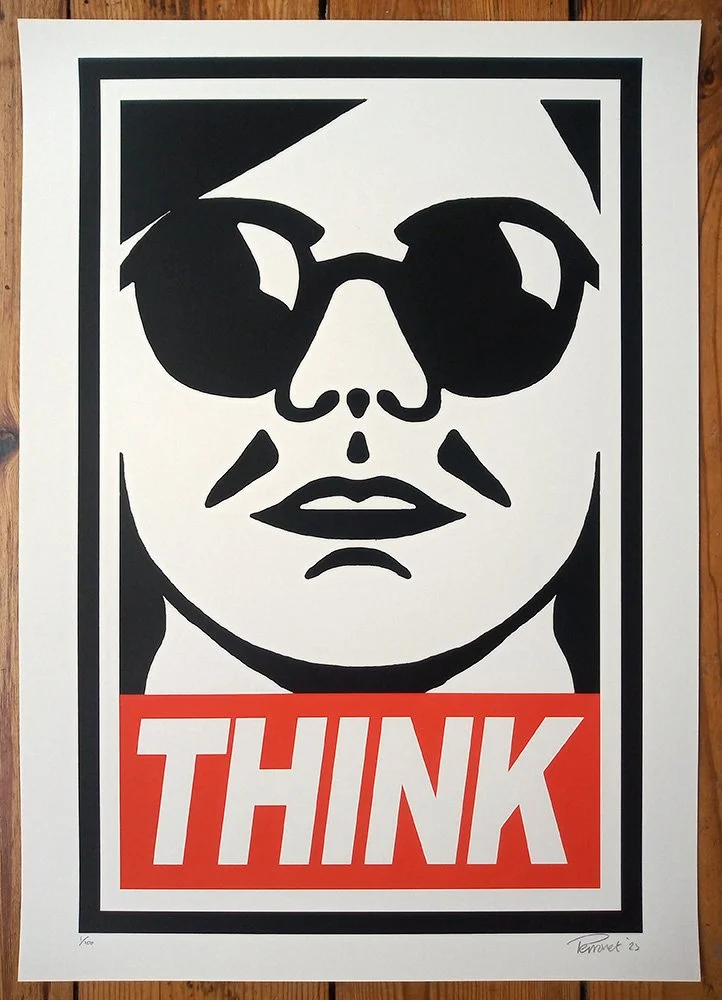 "Think" limited edition screenprint by Mark Perronet