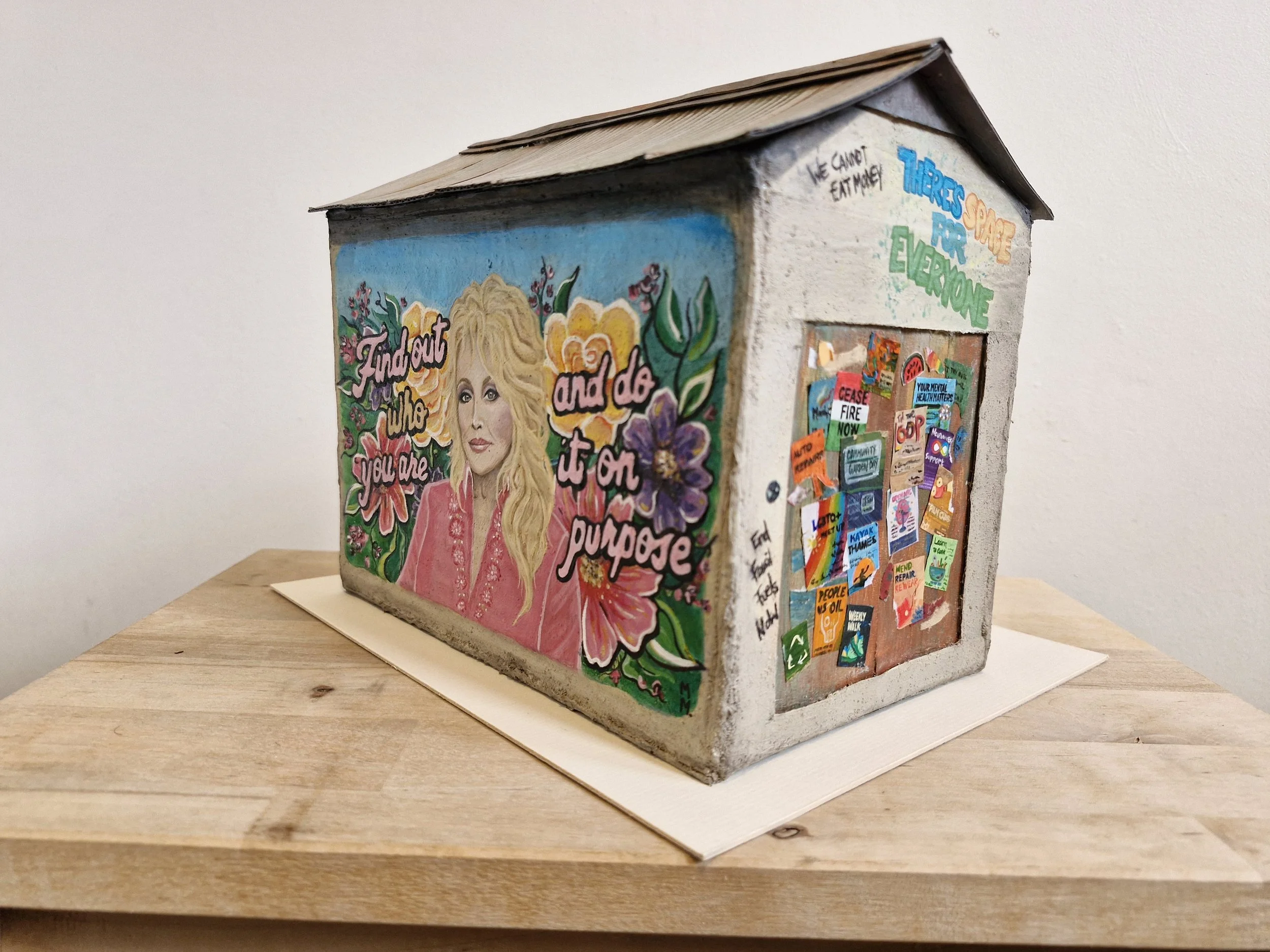"Find out who and do you are it on purpose" Mini Graffiti House by Katie Lane