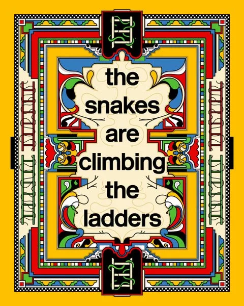 "Snakes and Ladders" Limited edition giclee print by Rebecca Strickson