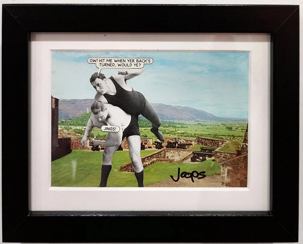 "Ah Kent Walton No.4" Collaged Postcard by Phill Jupitus