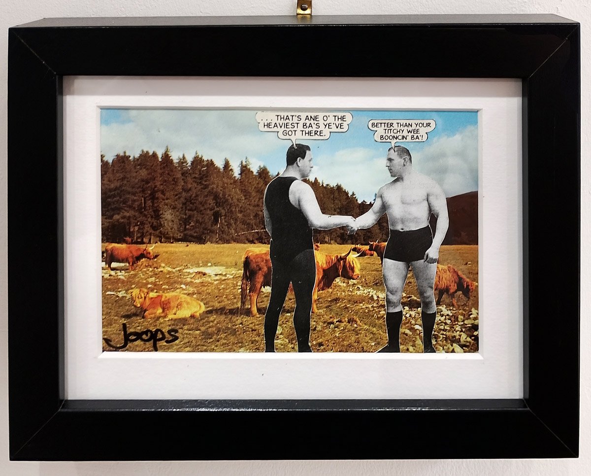 "Ah Kent Walton No.1" Collaged Postcard by Phill Jupitus