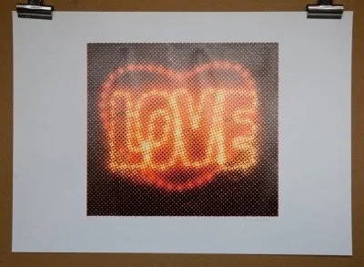 "Love (Black)" limited edition screenprint by Paula MacArthur