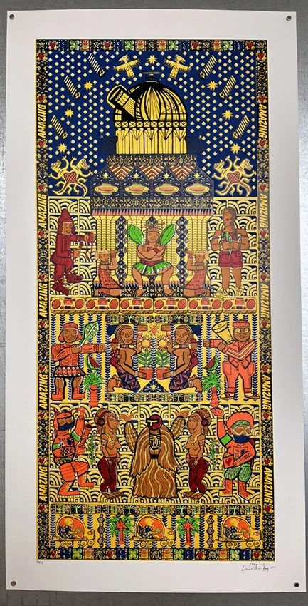 "Yoruba Style" limited edition screenprint by Charlie Evaristo-Boyce