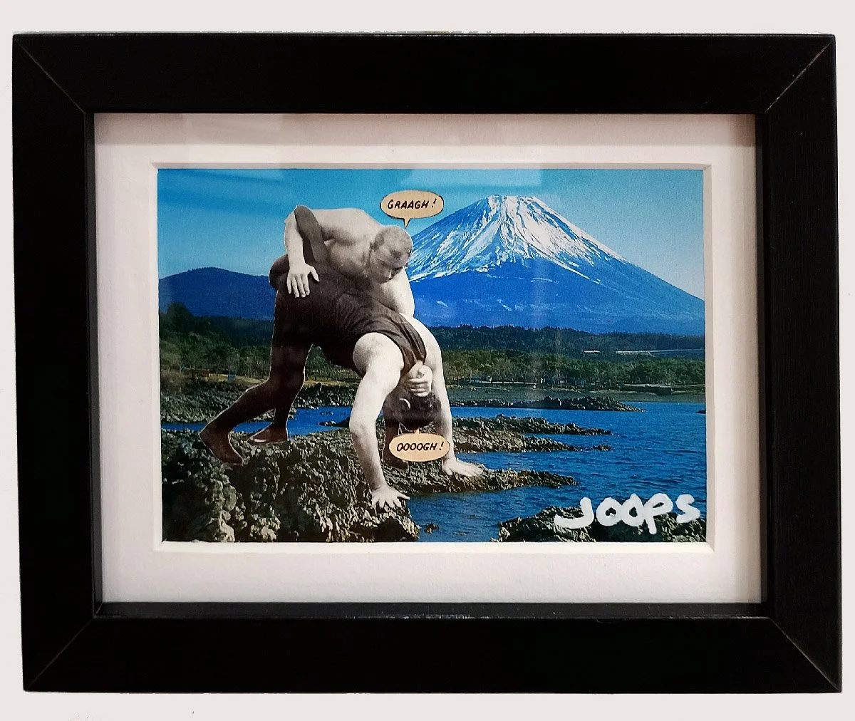 "No Sumo No.1" Collaged Postcard by Phill Jupitus