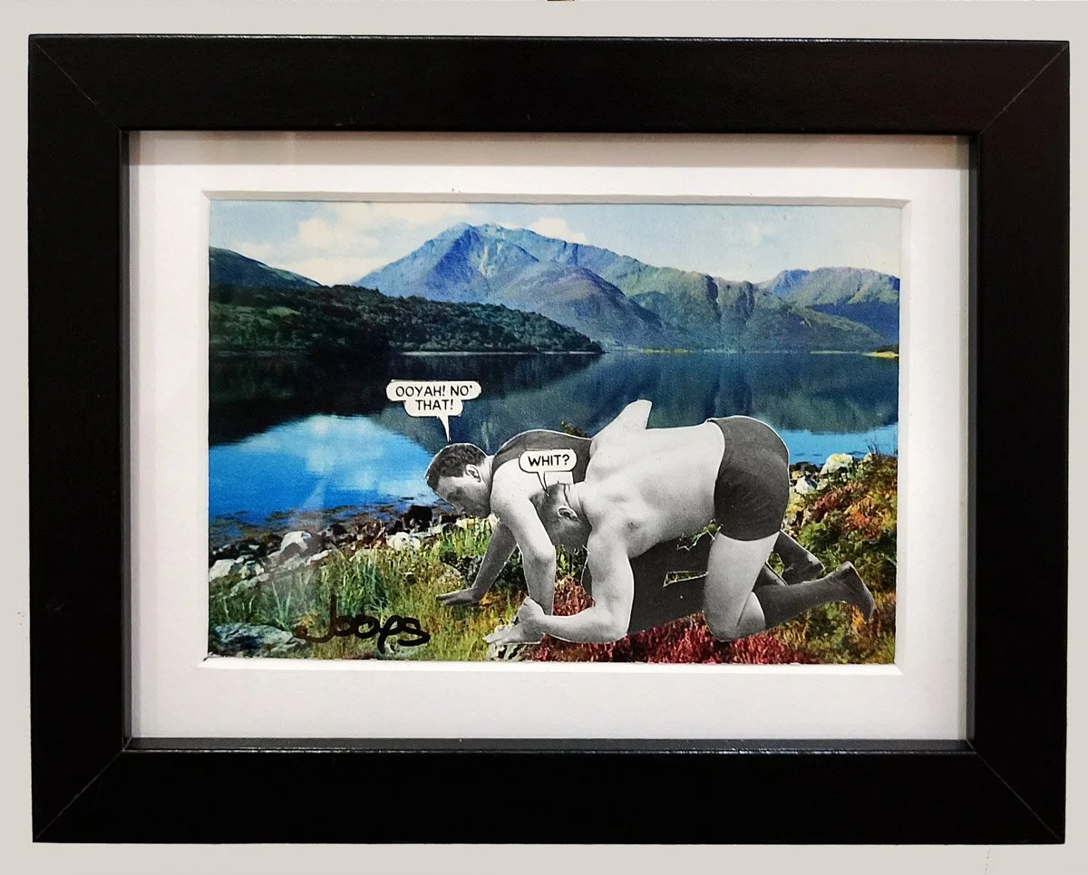 "Ah Kent Walton No.2" Collaged Postcard by Phill Jupitus