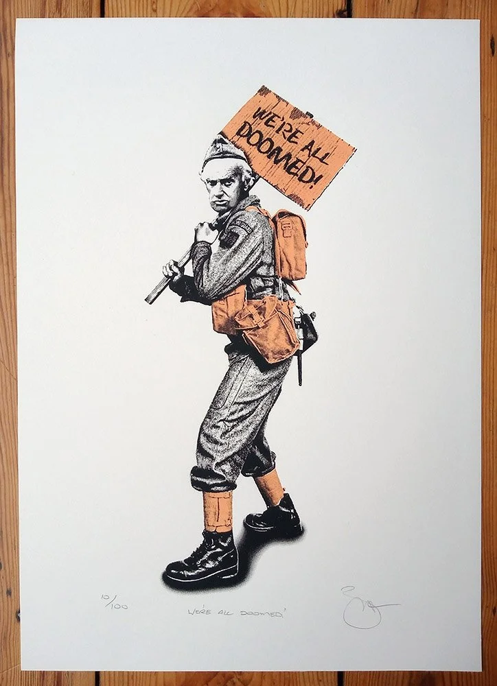 "We're all doomed" limited edition screenprint by Barry Bulsara