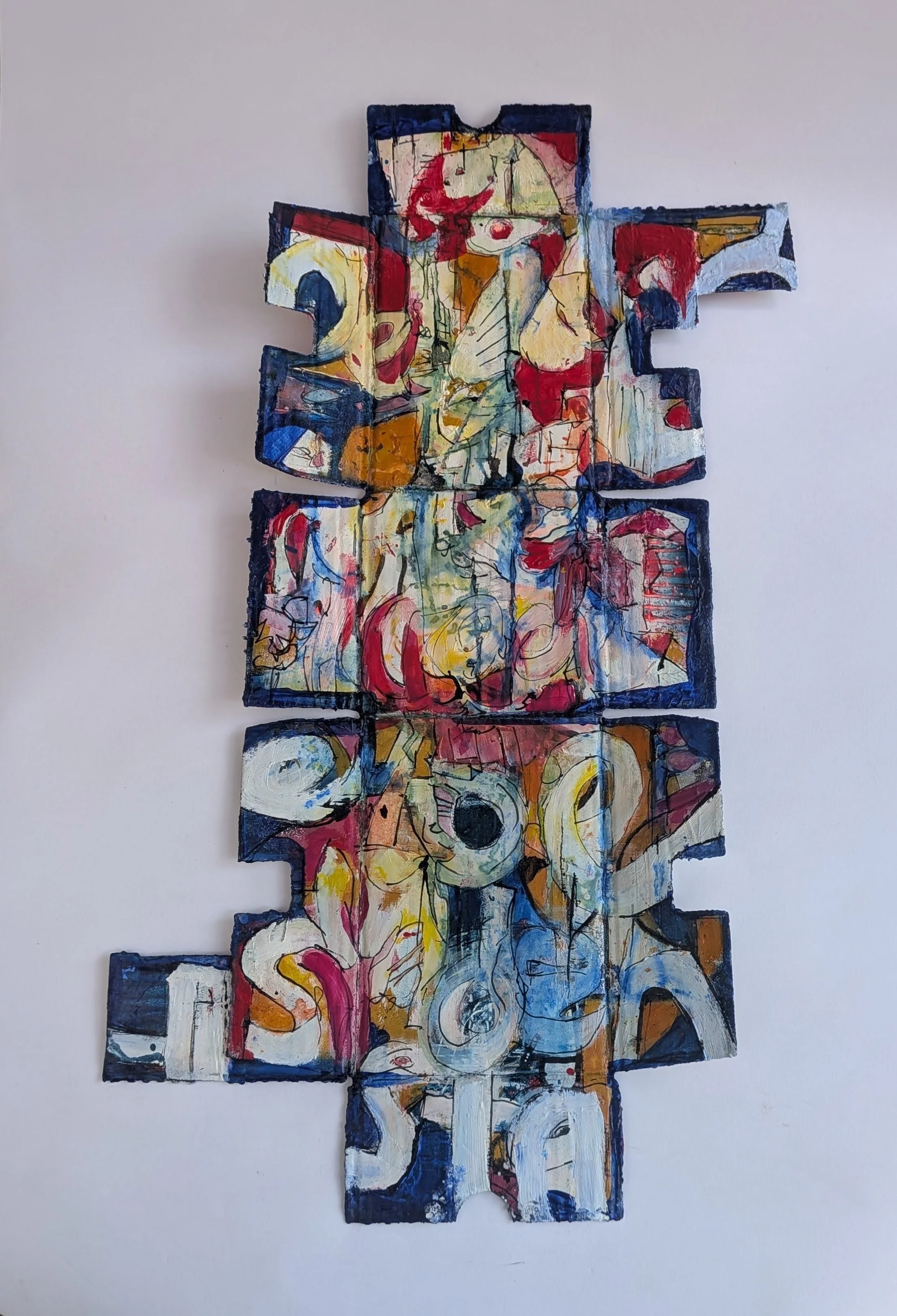"Flipside" Acrylic on Loop Box by Vicki Salmi