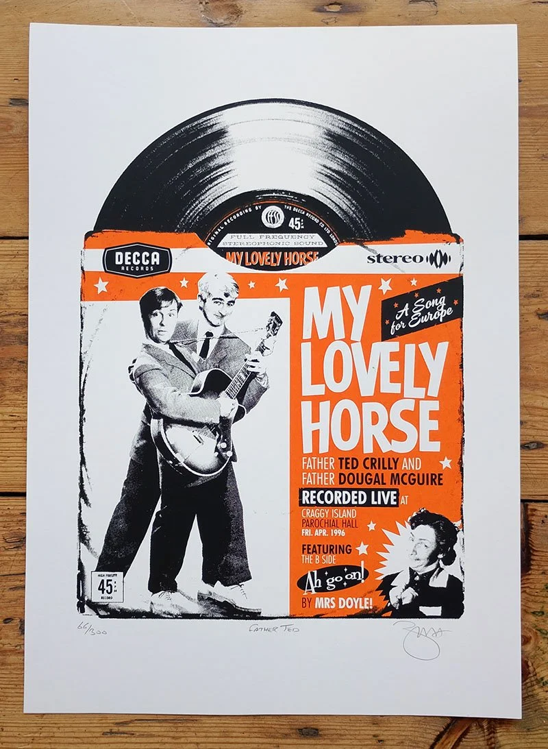 "My Lovely Horse" screenprint by Barry Bulsara