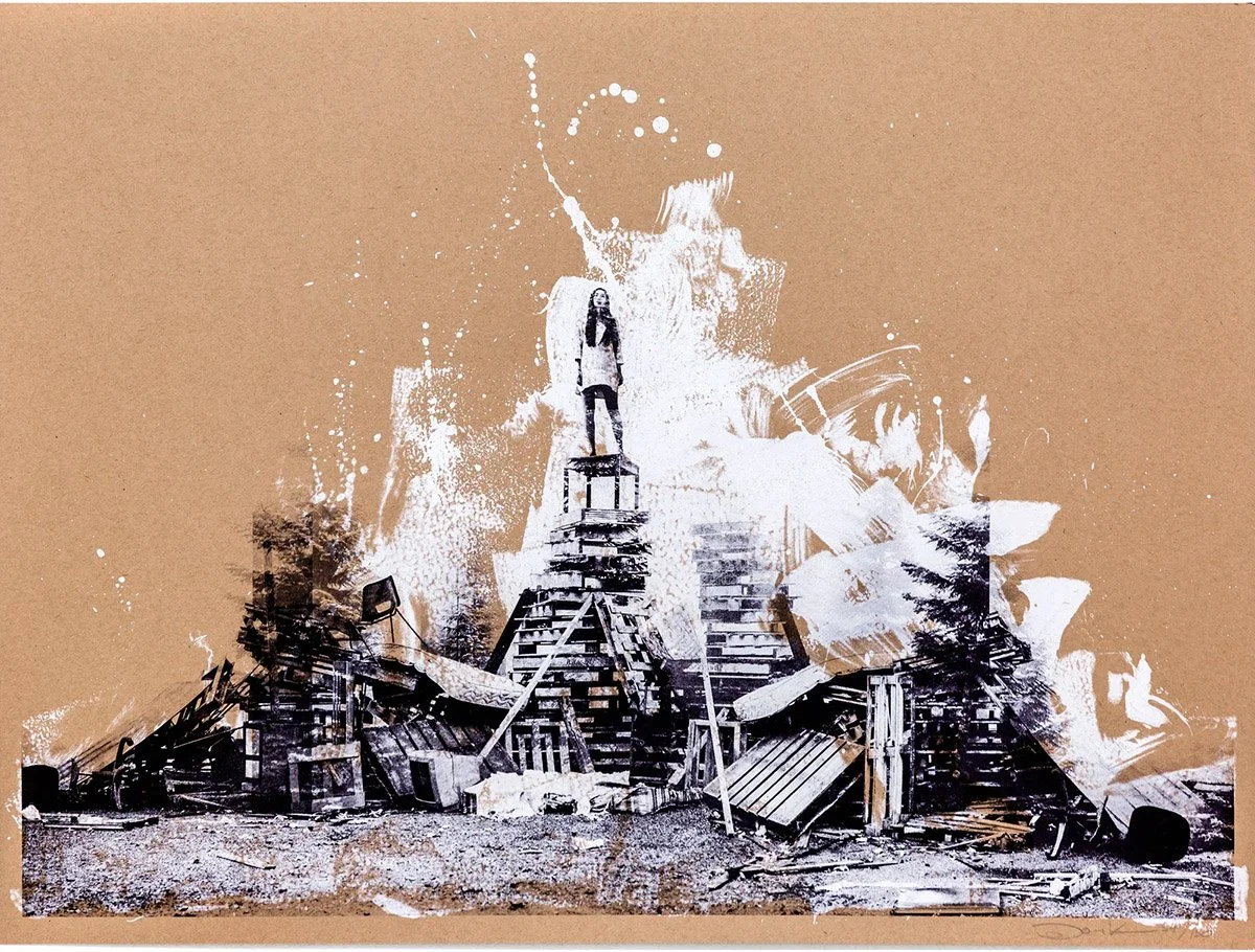 "Higher Ground" limited edition screenprint by Donk