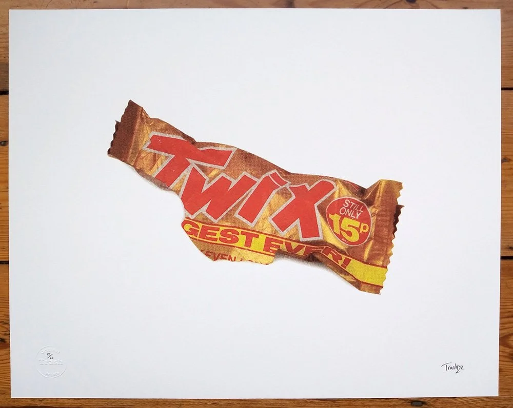 "Twix" limited edition screenprint by Trash Prints