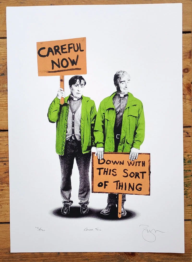 "Careful Now" screenprint by Barry Bulsara
