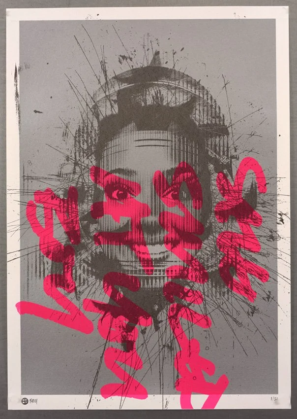 "She Smiled at You Boy" Limited edition screeprint by OHMY