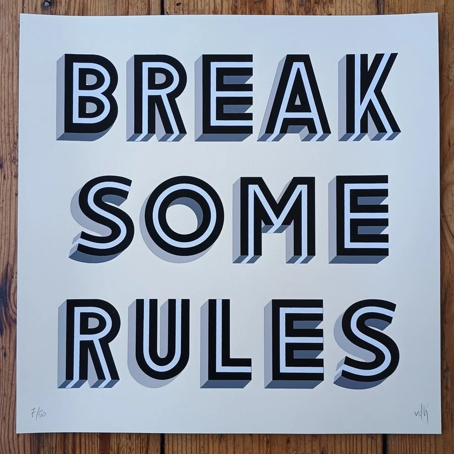 "Mini Mischief" limited edition screenprint by Neil van der Knutsen