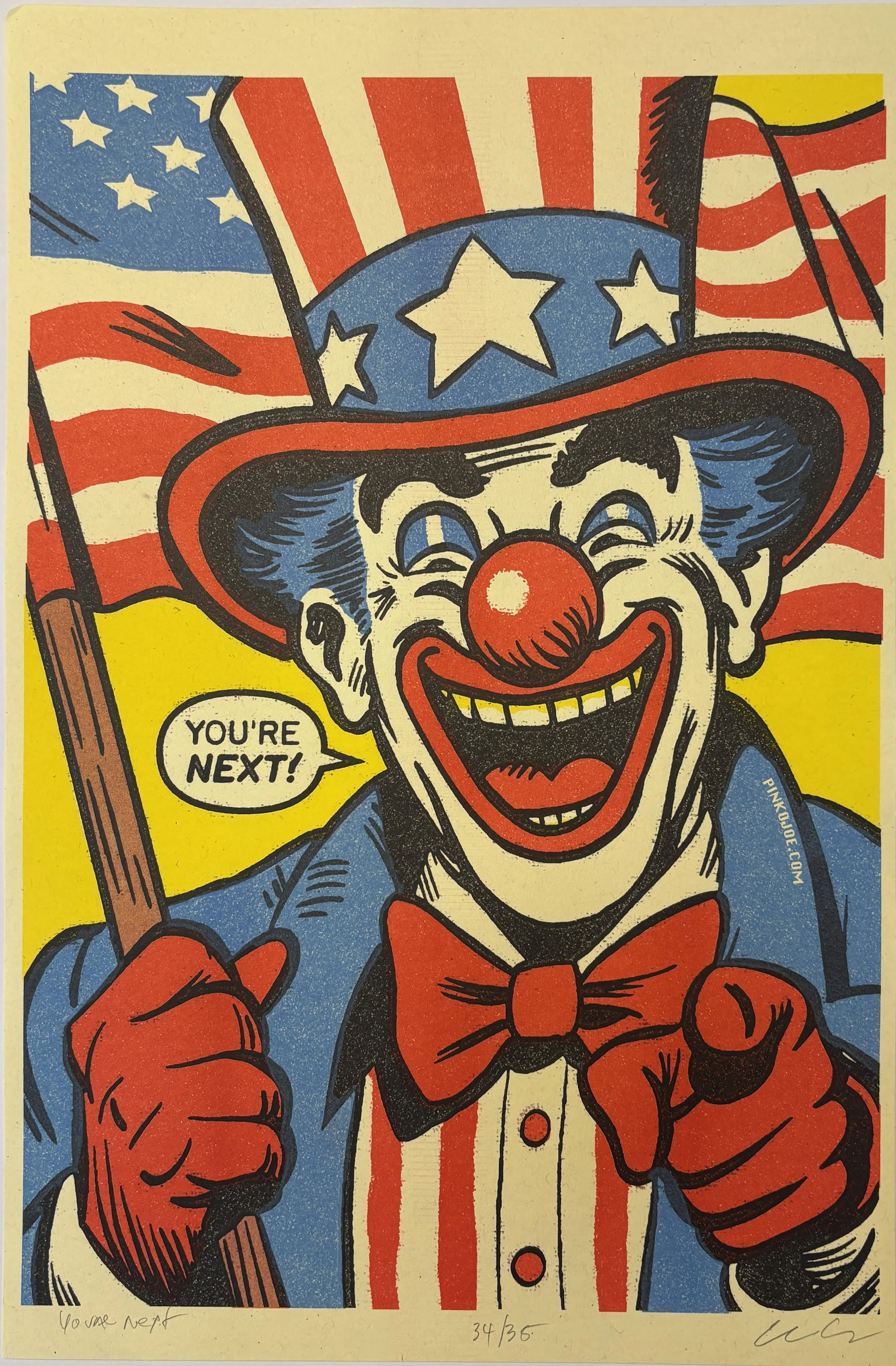 "You Are Next!" Limited Edition Risograph Print by Christopher Sperandio
