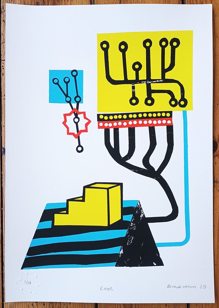 "Root" limited edition screenprint by Richard Couzins