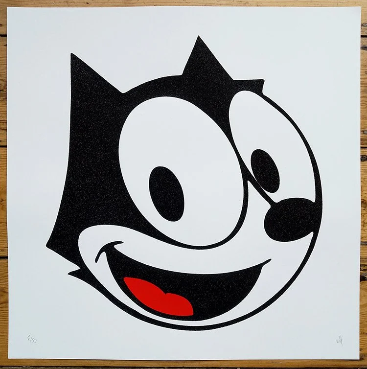 "Felix Blotter" limited edition screenprint with glitter by Neil van der Knutsen