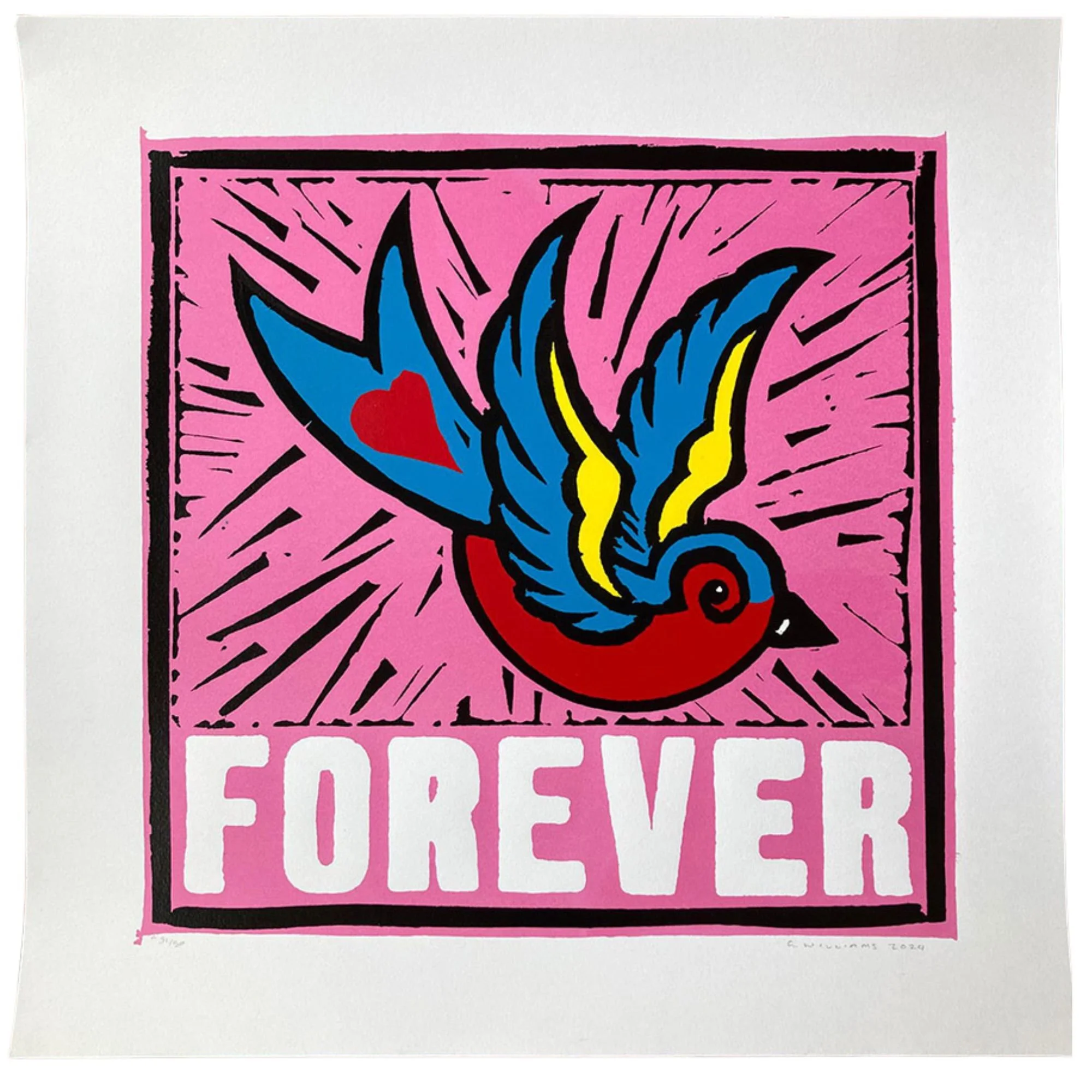 "Forever" limited edition screenprint by Gareth Williams