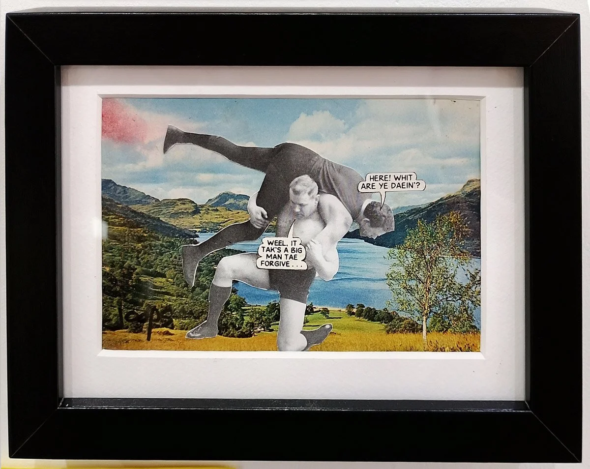 "Ah Kent Walton No.5" Collaged Postcard by Phill Jupitus