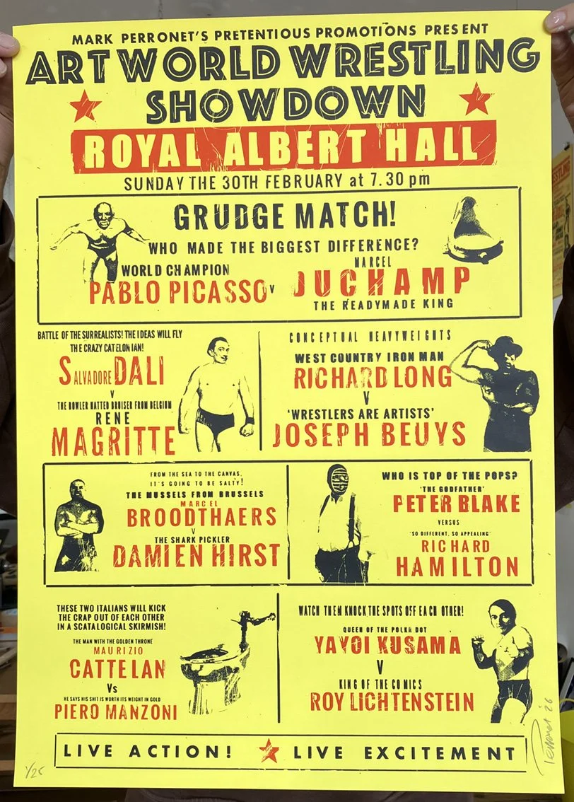 "Artworld Showdown" Limited Edition Screenprint by Mark Perronet