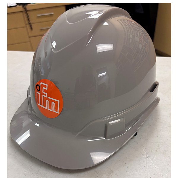 Hard hat gray with logo