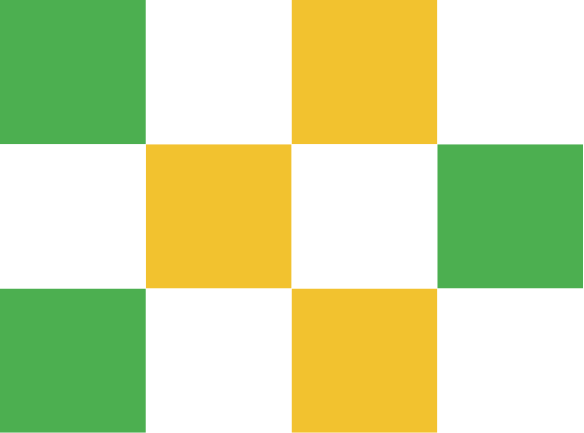 A pixelated, checkered pattern with green, black, and yellow squares.