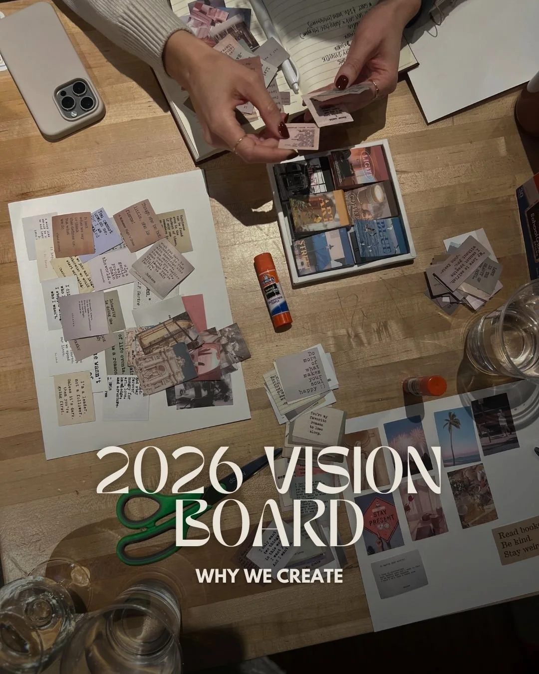 There&rsquo;s something powerful about stepping away from screens and creating a tactile vision board&mdash;one you can touch, arrange, and revisit as your goals come into focus. When you slow down enough to sit with your intentions, you start to see