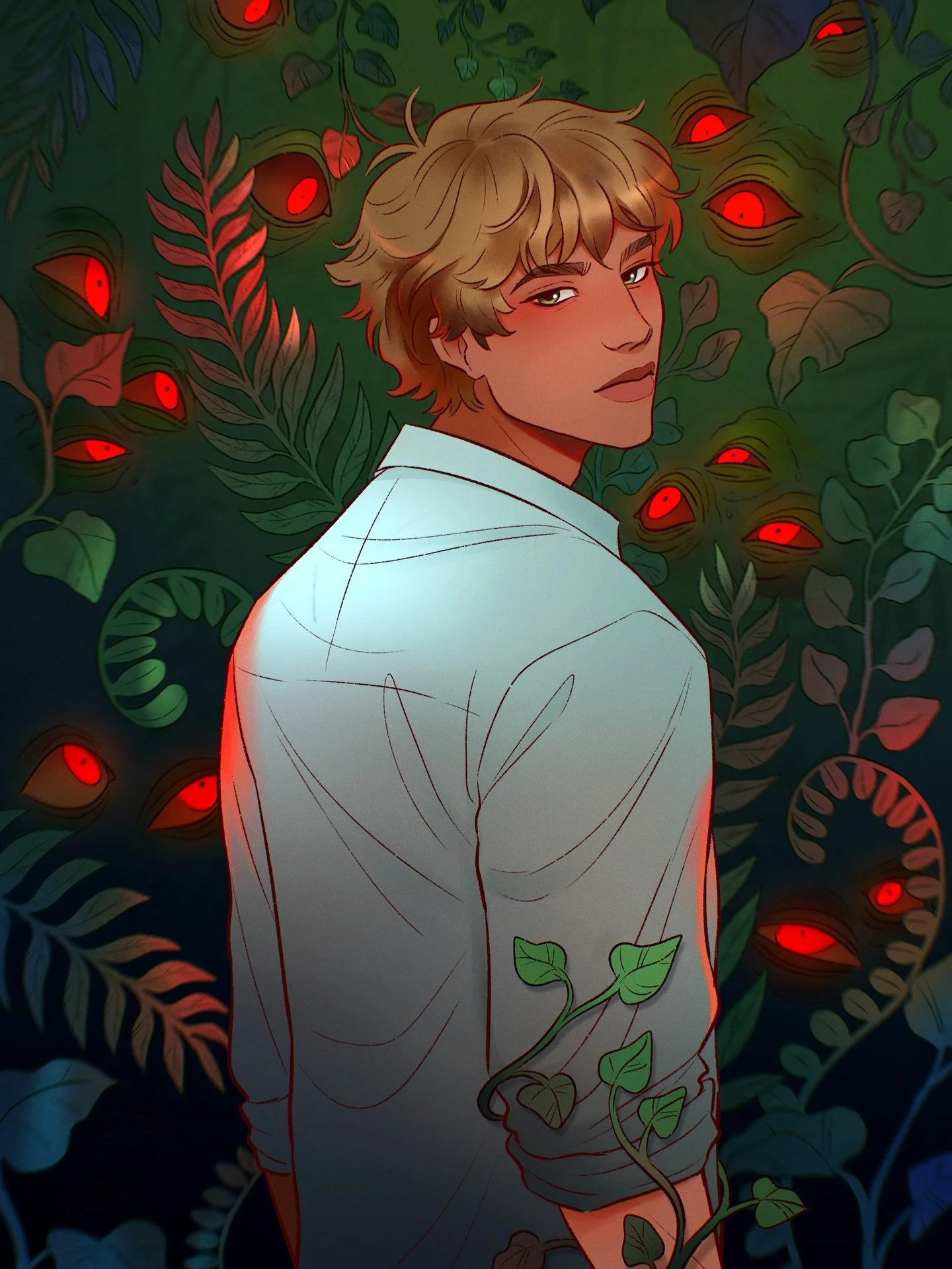 Folklore nerd. Gentle to his core. The Witness&rsquo; perfect sacrificial lamb. 

Everyone, meet Oliver Vance. 👋

@lilytea_art created this portrait of Oliver from Rabbit Heart and I&rsquo;m absolutely OBSESSED. The woods? Those all-seeing, sinister