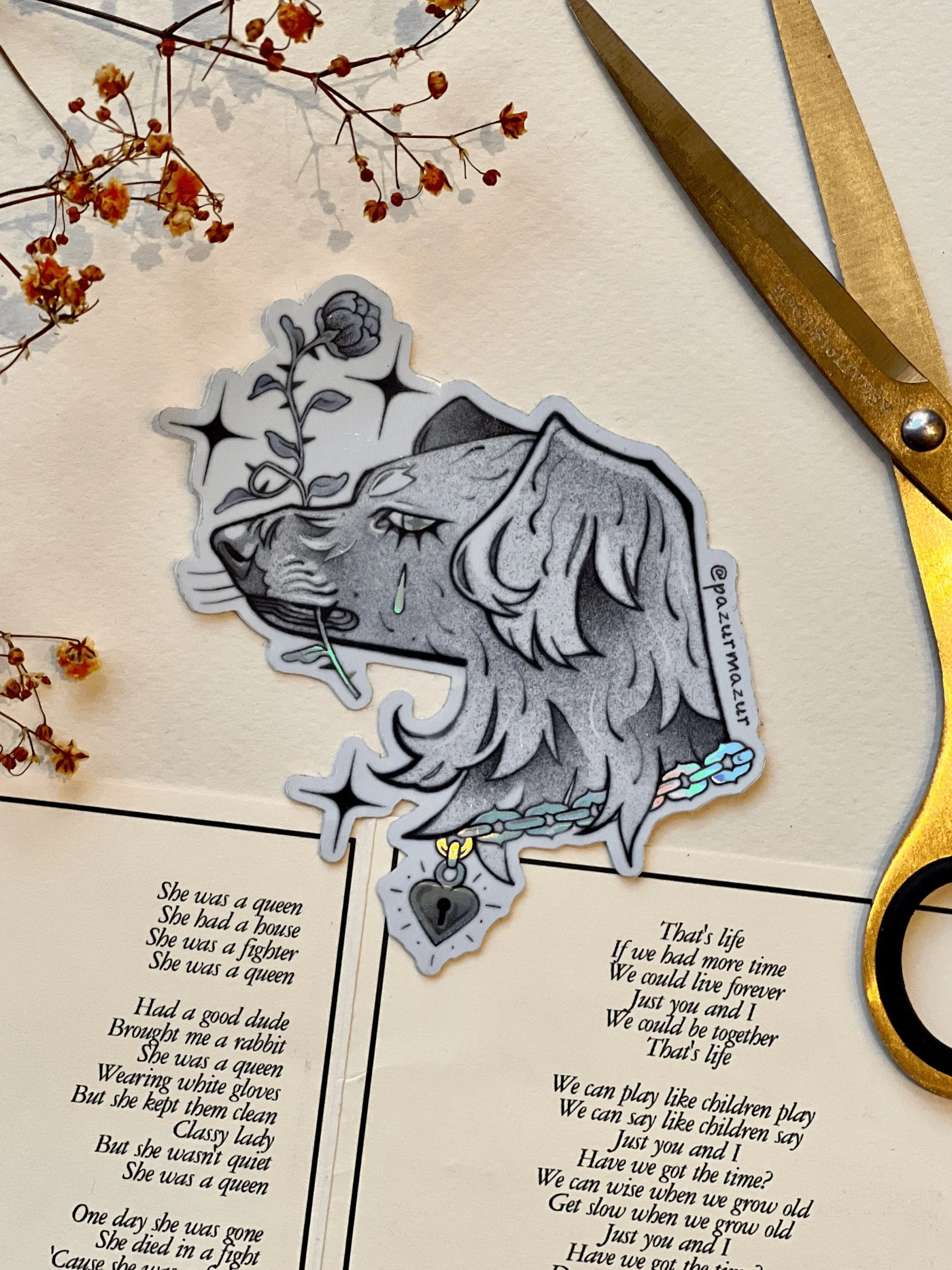 Dog with Rose ✹ Sticker