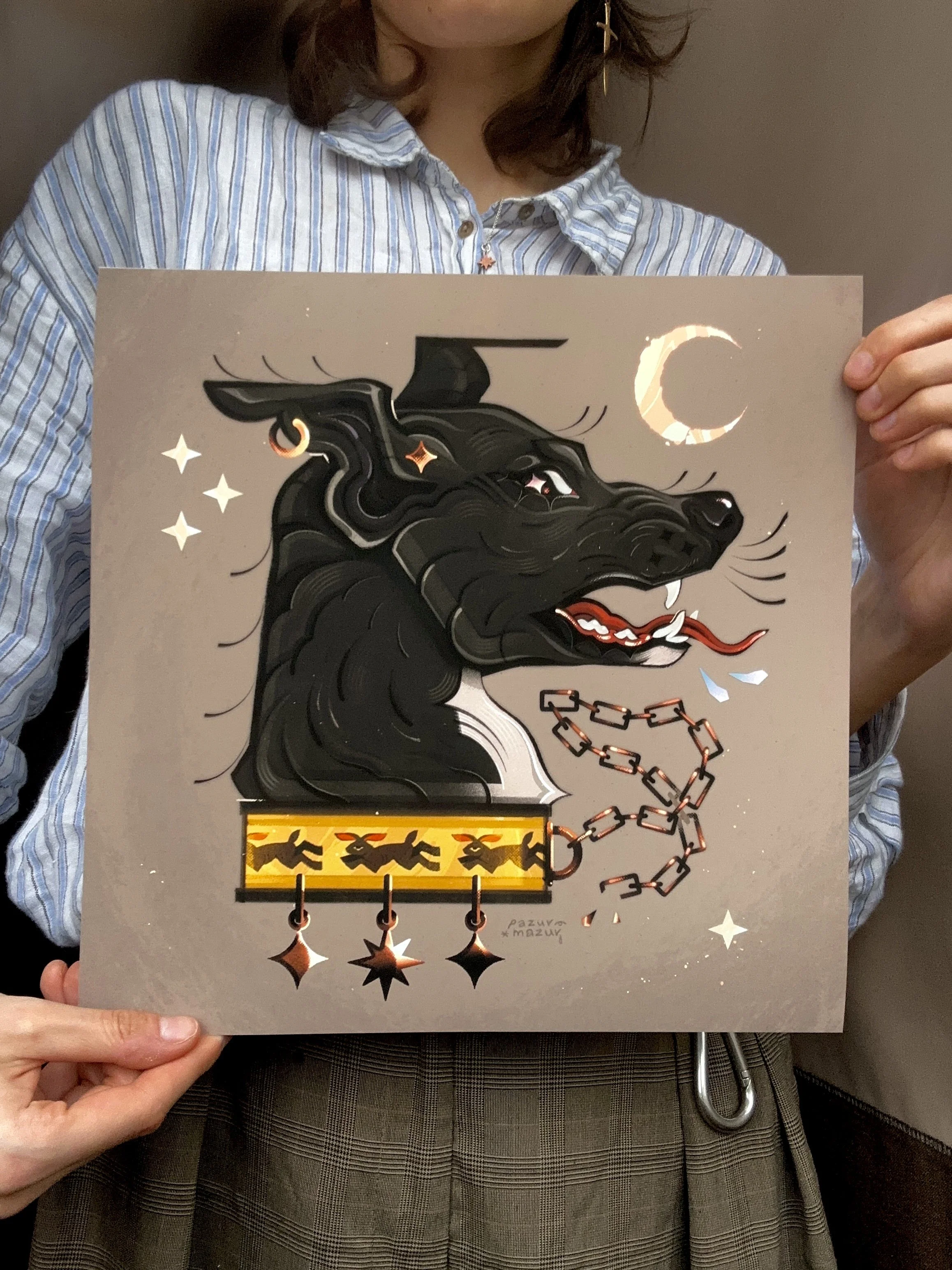 Fierce whippet ✦ Print