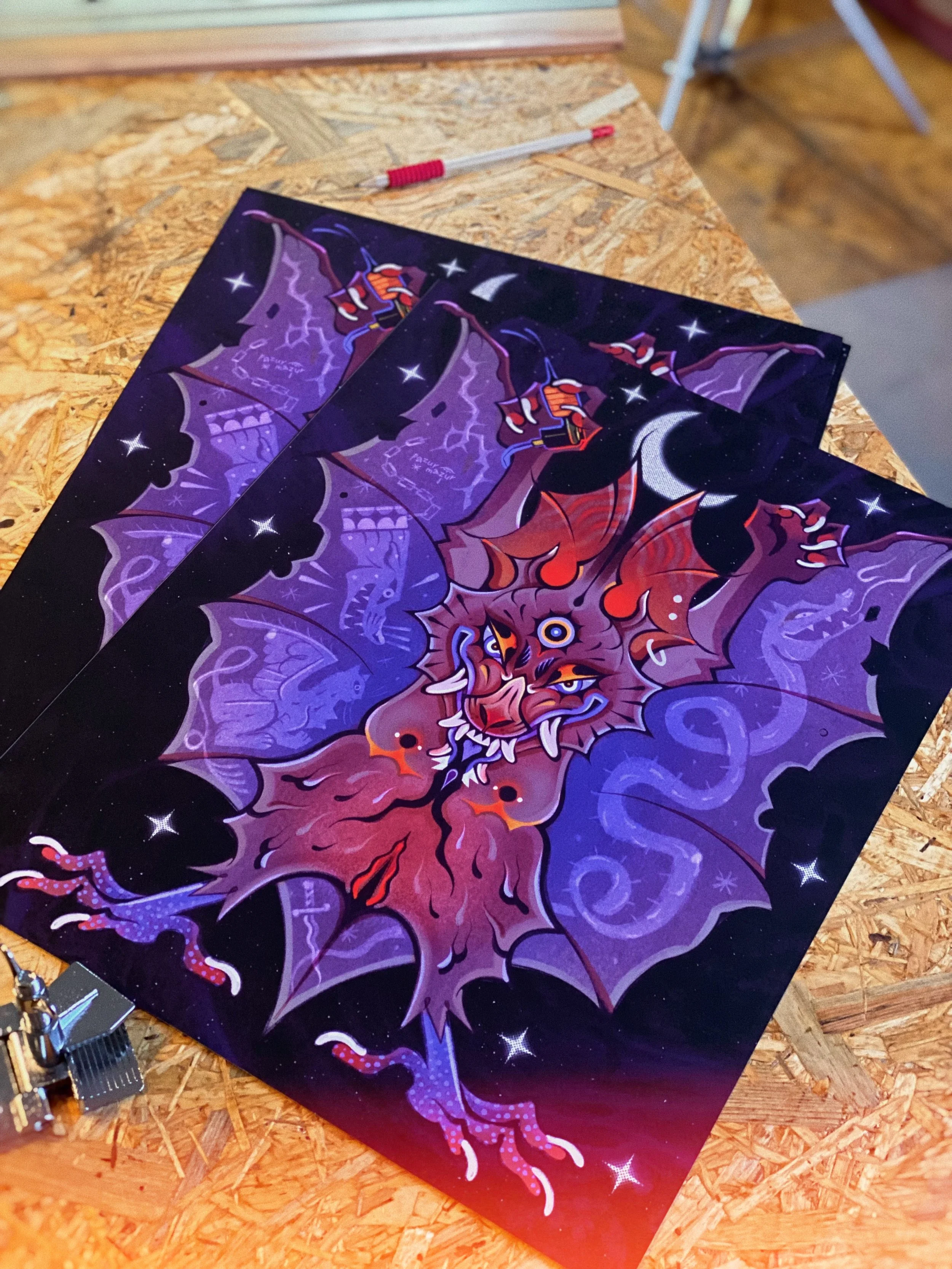 Tattooed Bat ✦ Print