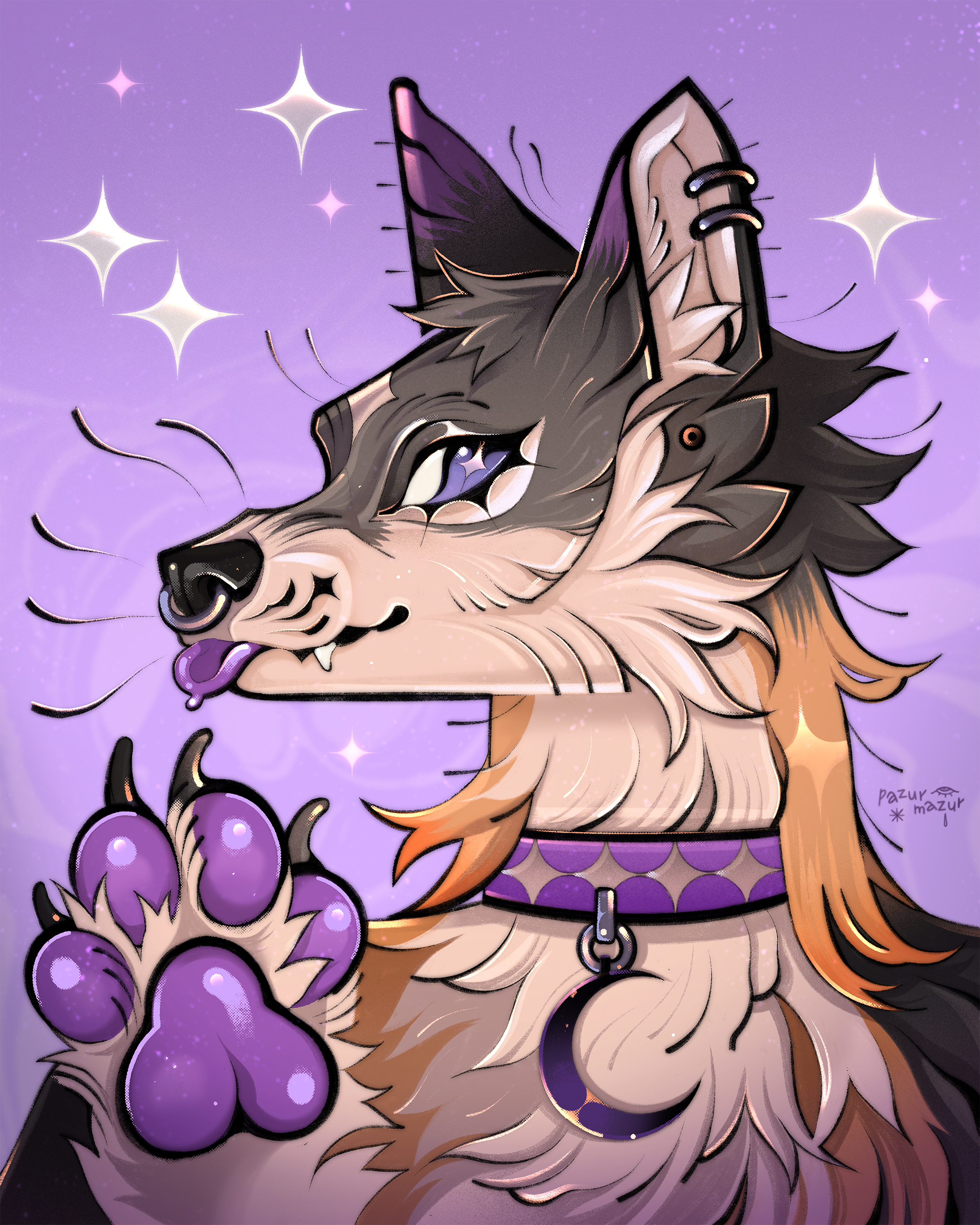 Luna, colored portrait, 2024