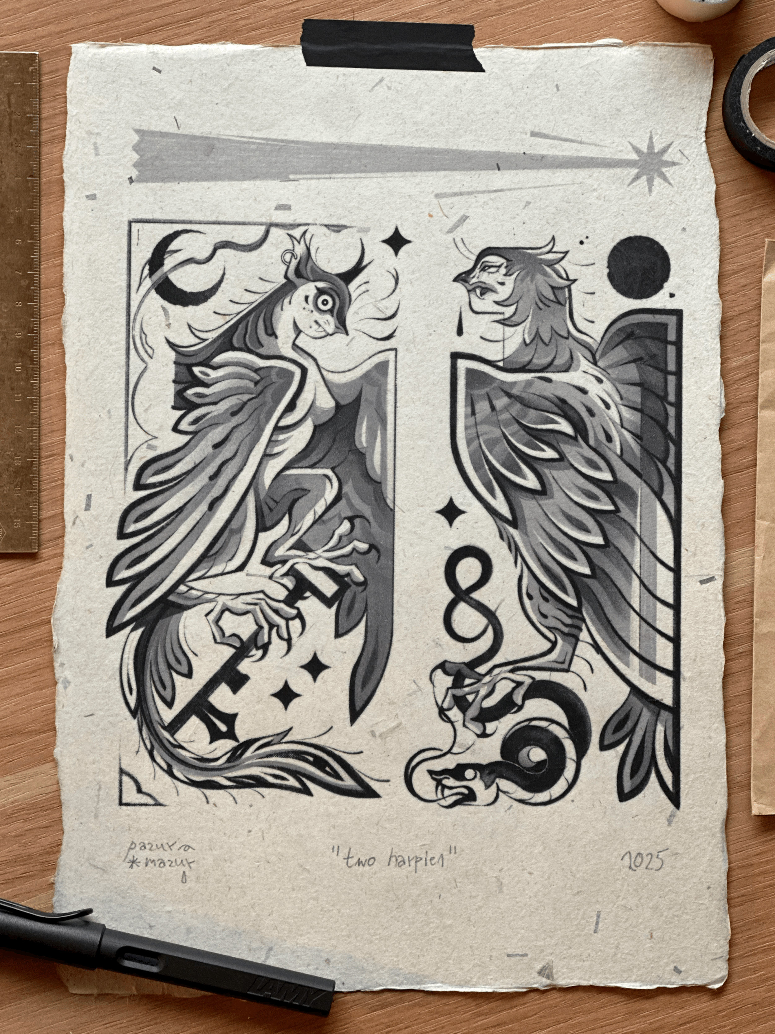 Two harpies ✦ Print