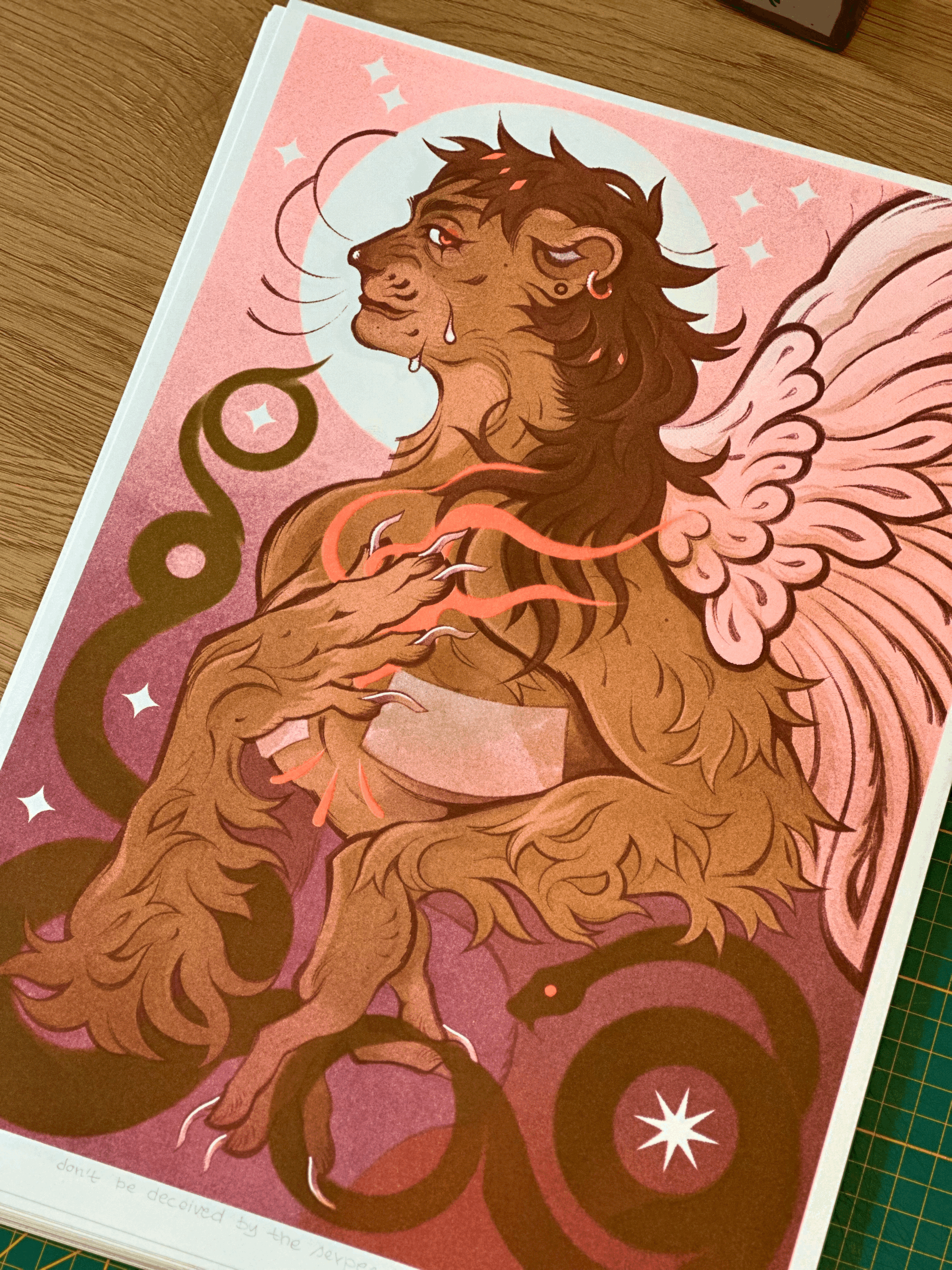 Heart ✶ Riso print