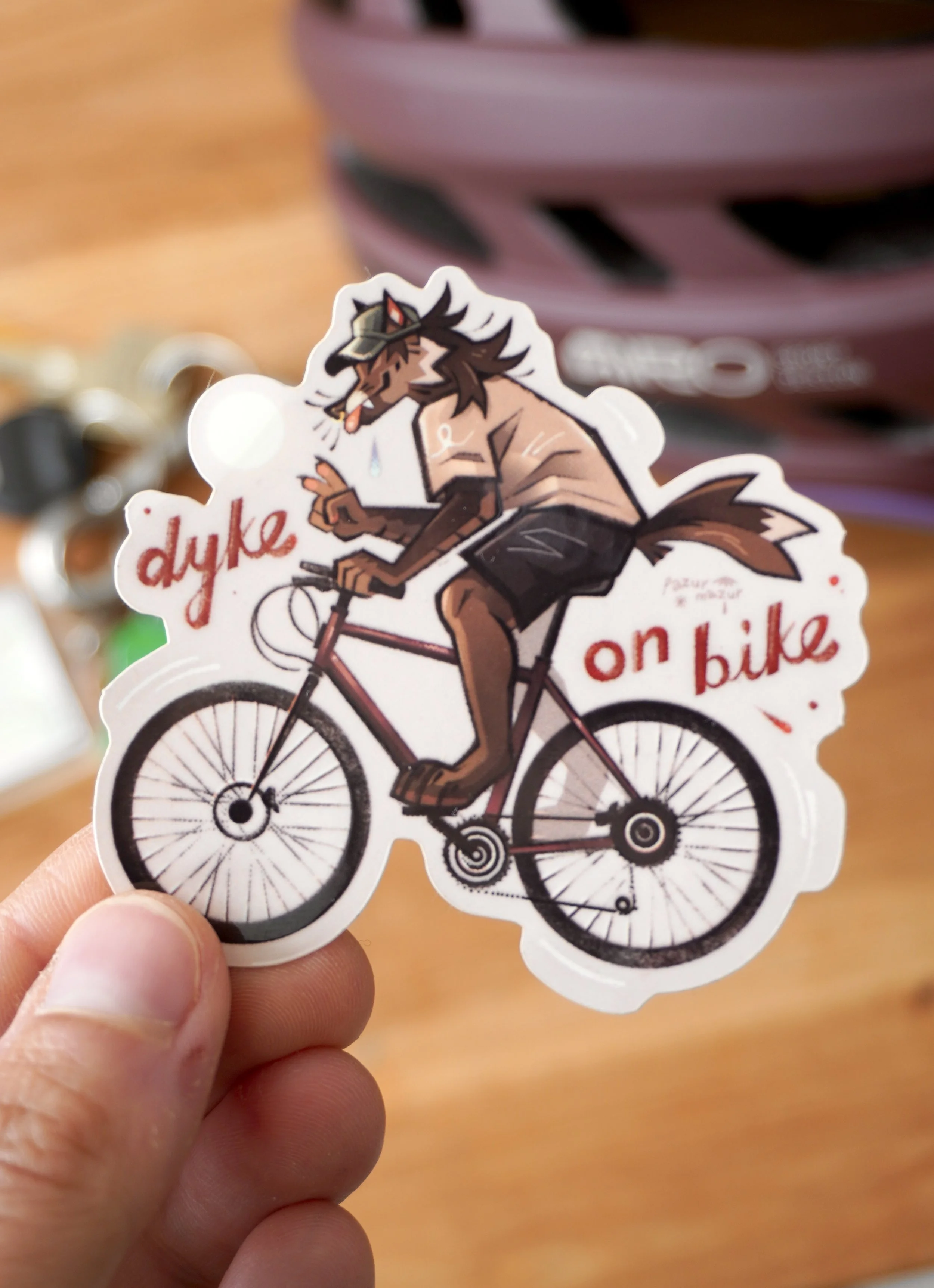 Dyke on Bike (small) ✹ Sticker
